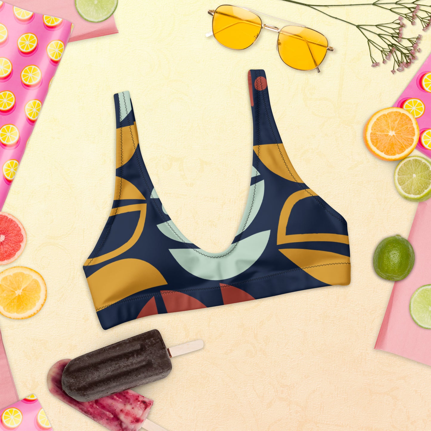 Abstract Recycled padded bikini top