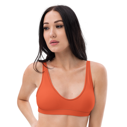 Recycled padded bikini top with Black thread