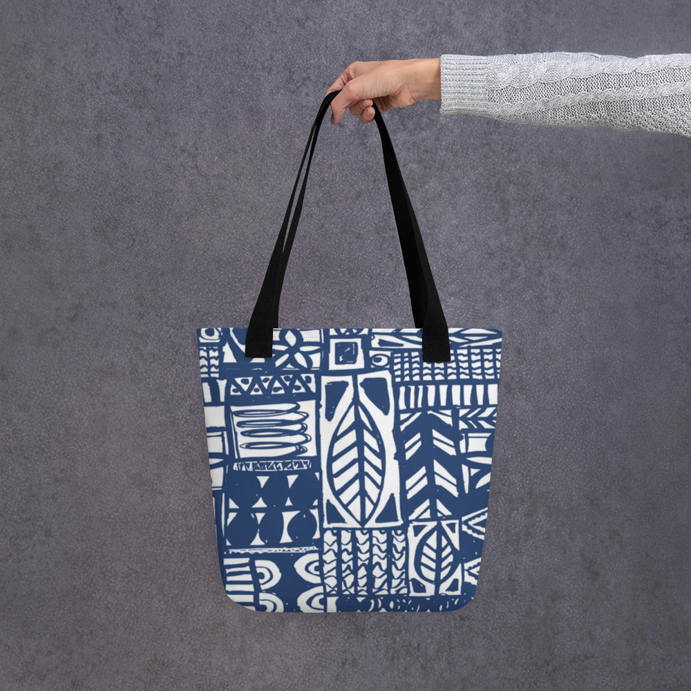 Aloha Print Tote bad with black nylon strap