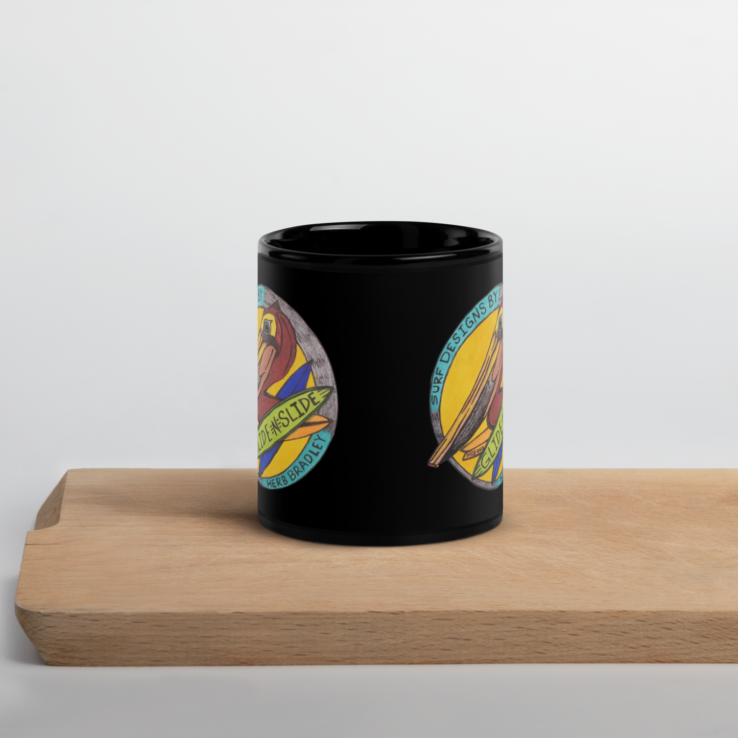 Glide -N- Slide, Black Glossy Mug