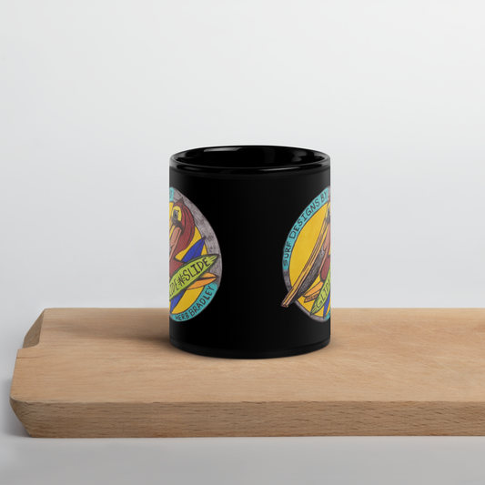 Glide -N- Slide, Black Glossy Mug