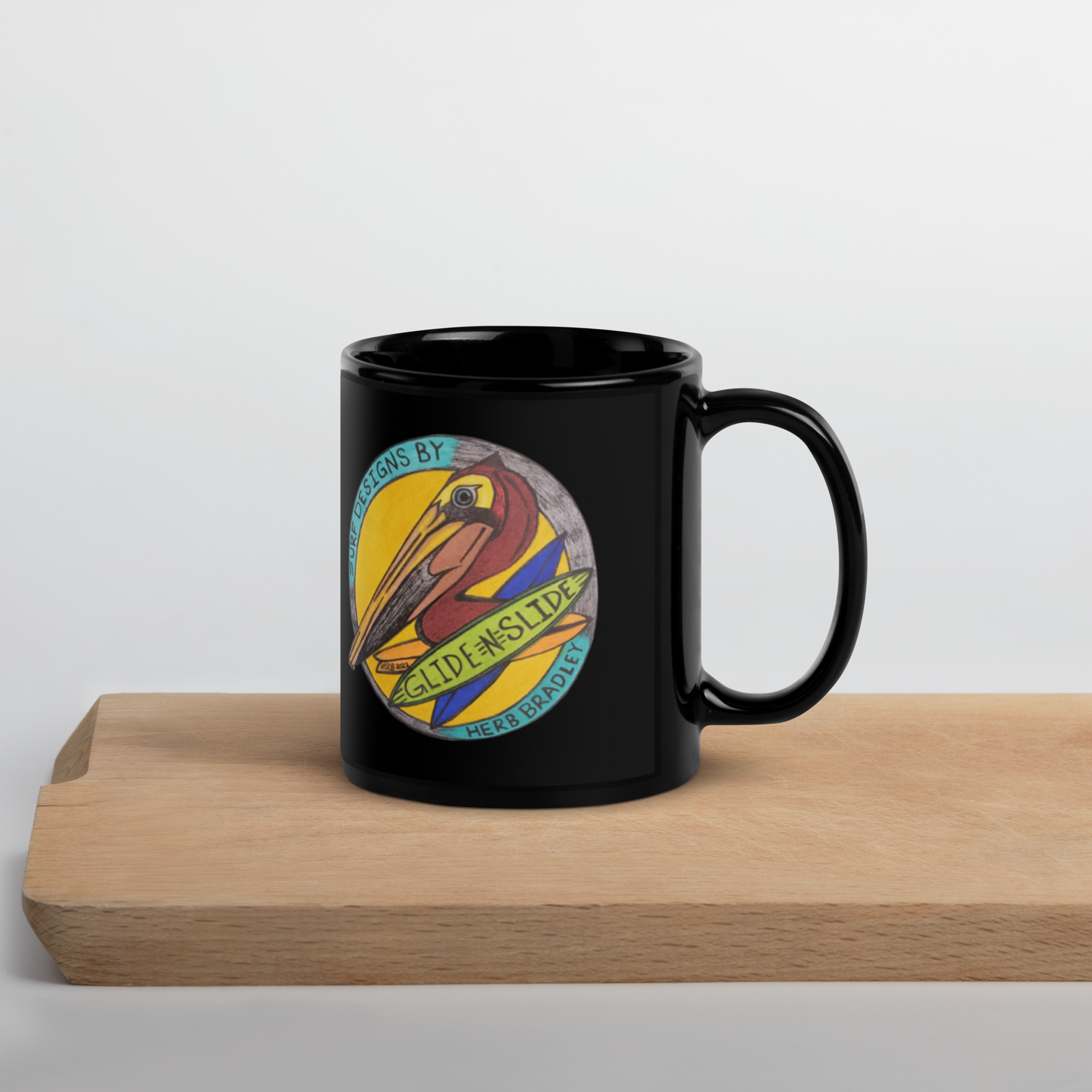 Glide -N- Slide, Black Glossy Mug