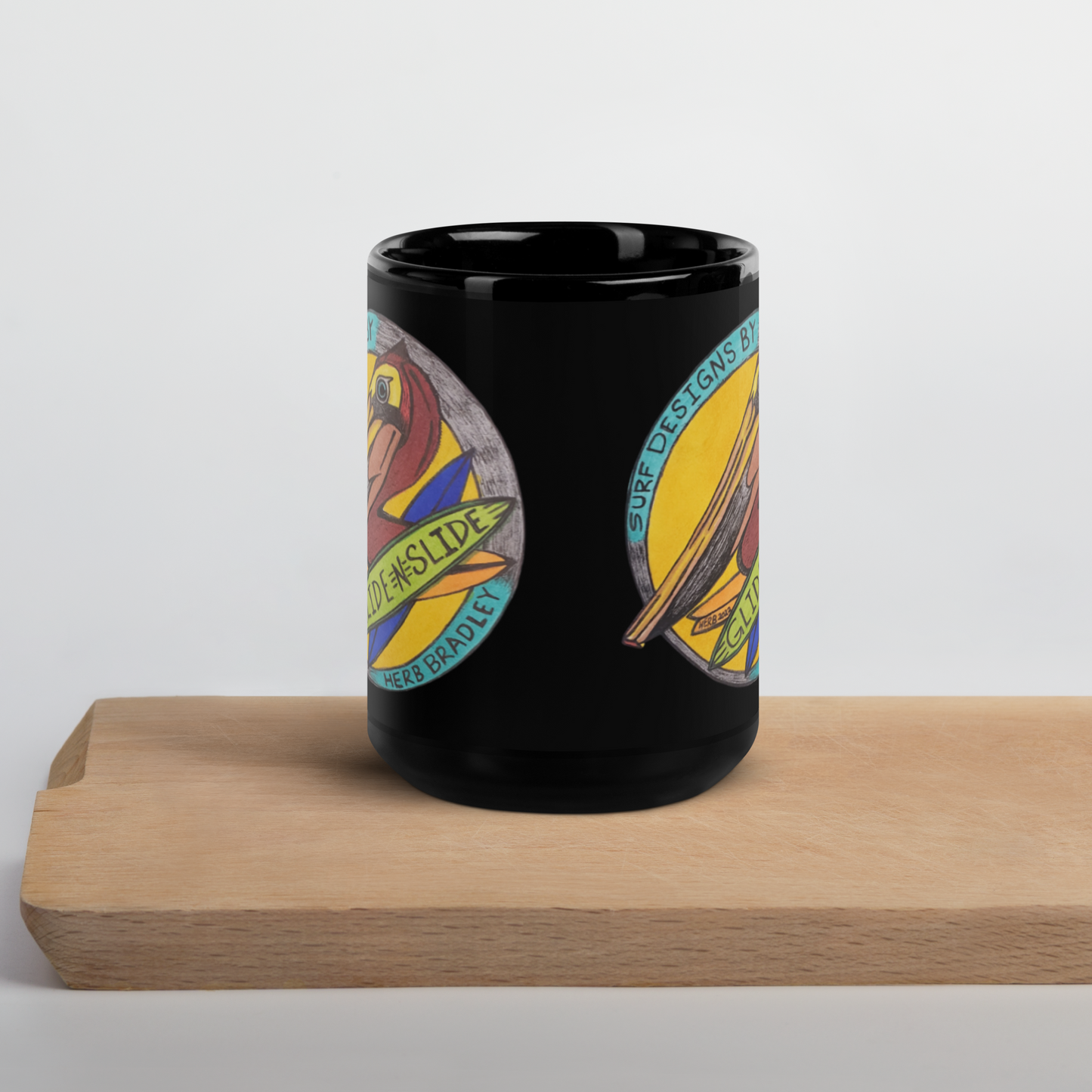 Glide -N- Slide, Black Glossy Mug