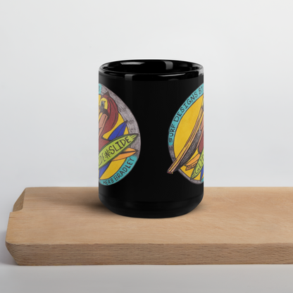 Glide -N- Slide, Black Glossy Mug