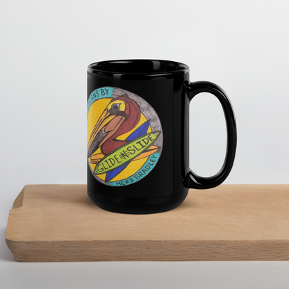 Glide -N- Slide, Black Glossy Mug