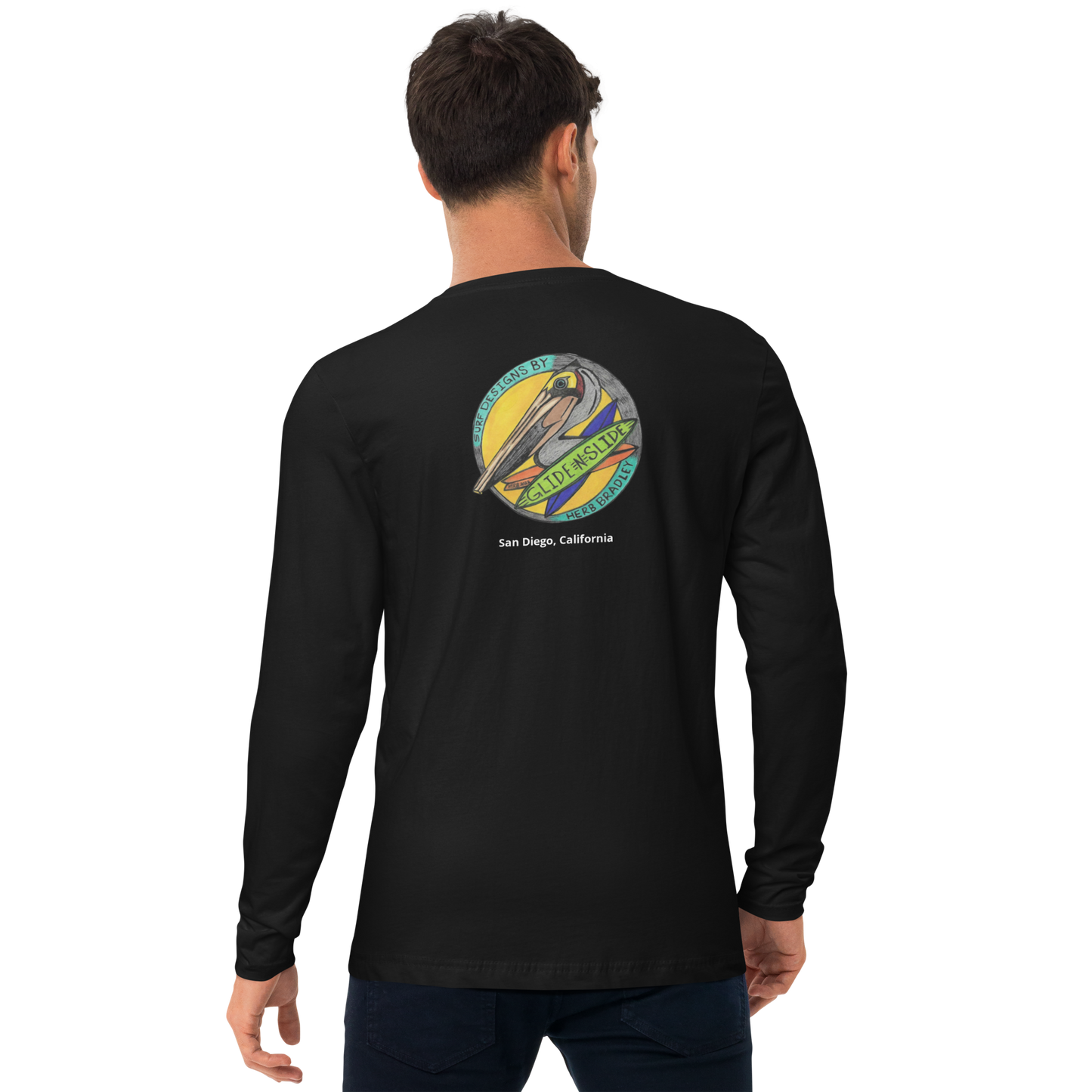 Men's, Glide -N- Slide, Long Sleeve Fitted T-Shirt