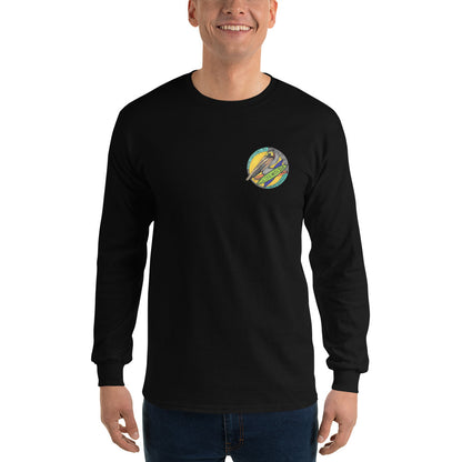 Men’s Long Sleeve, Hand Drawn, kneeboarder