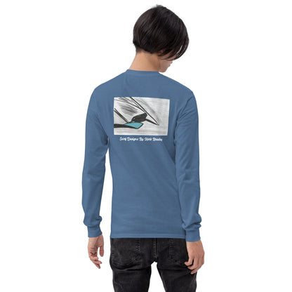 Men’s Long Sleeve, Hand Drawn, kneeboarder