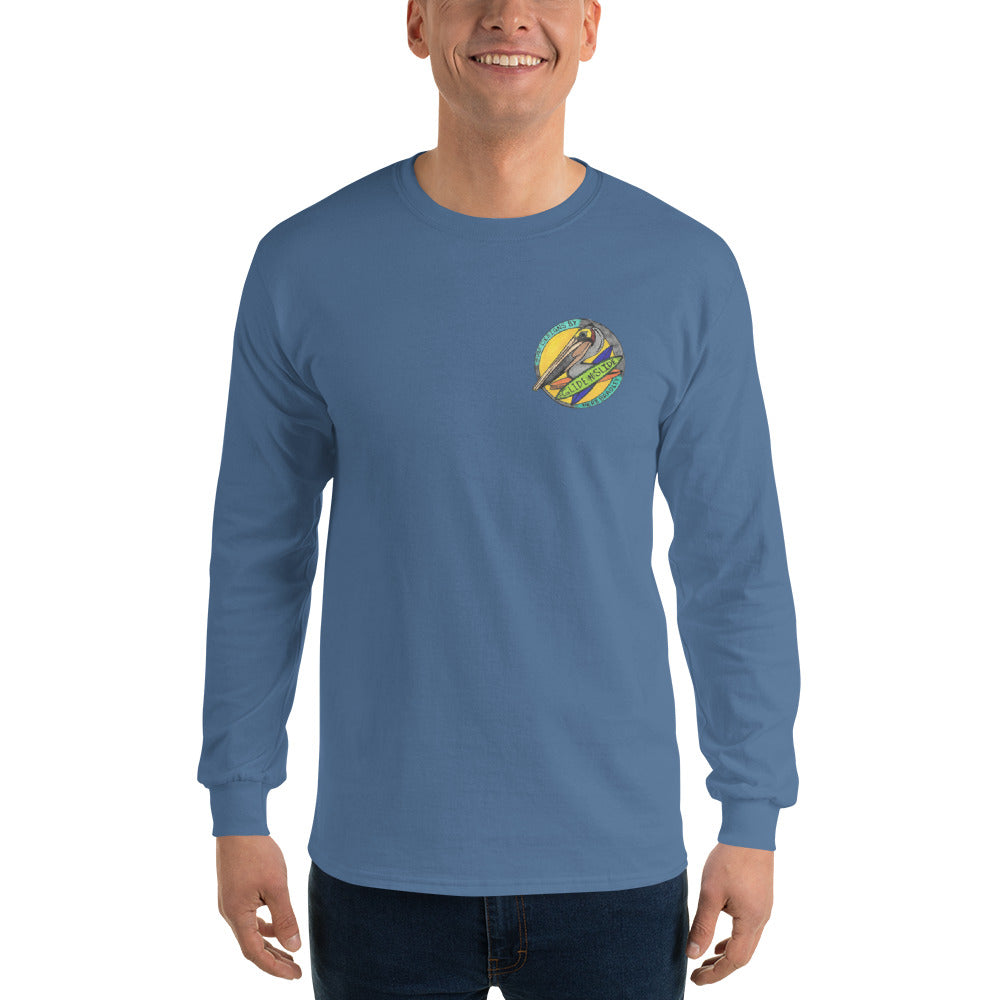 Men’s Long Sleeve, Hand Drawn, kneeboarder