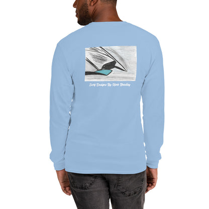 Men’s Long Sleeve, Hand Drawn, kneeboarder