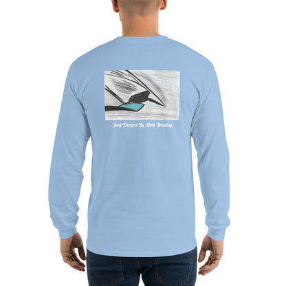 Men’s Long Sleeve, Hand Drawn, kneeboarder