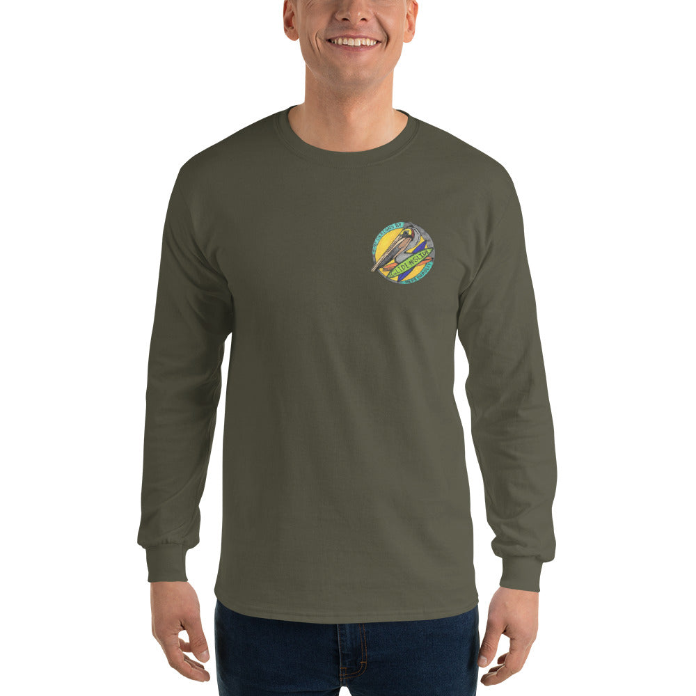 Men’s Long Sleeve, Hand Drawn, kneeboarder
