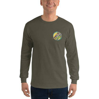 Men’s Long Sleeve, Hand Drawn, kneeboarder