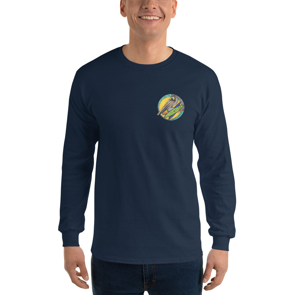 Men’s Long Sleeve, Hand Drawn, kneeboarder