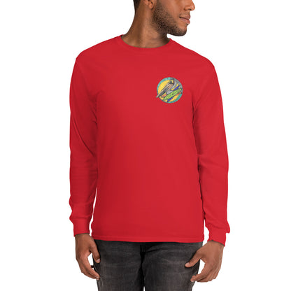 Men’s Long Sleeve, Hand Drawn, kneeboarder