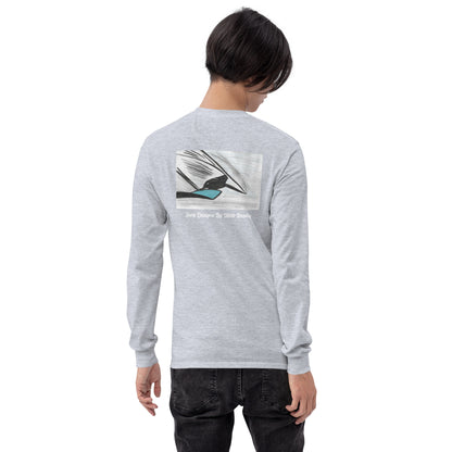 Men’s Long Sleeve, Hand Drawn, kneeboarder