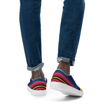 The Mexican Blanket Shoe slip on canvas back of the shoes