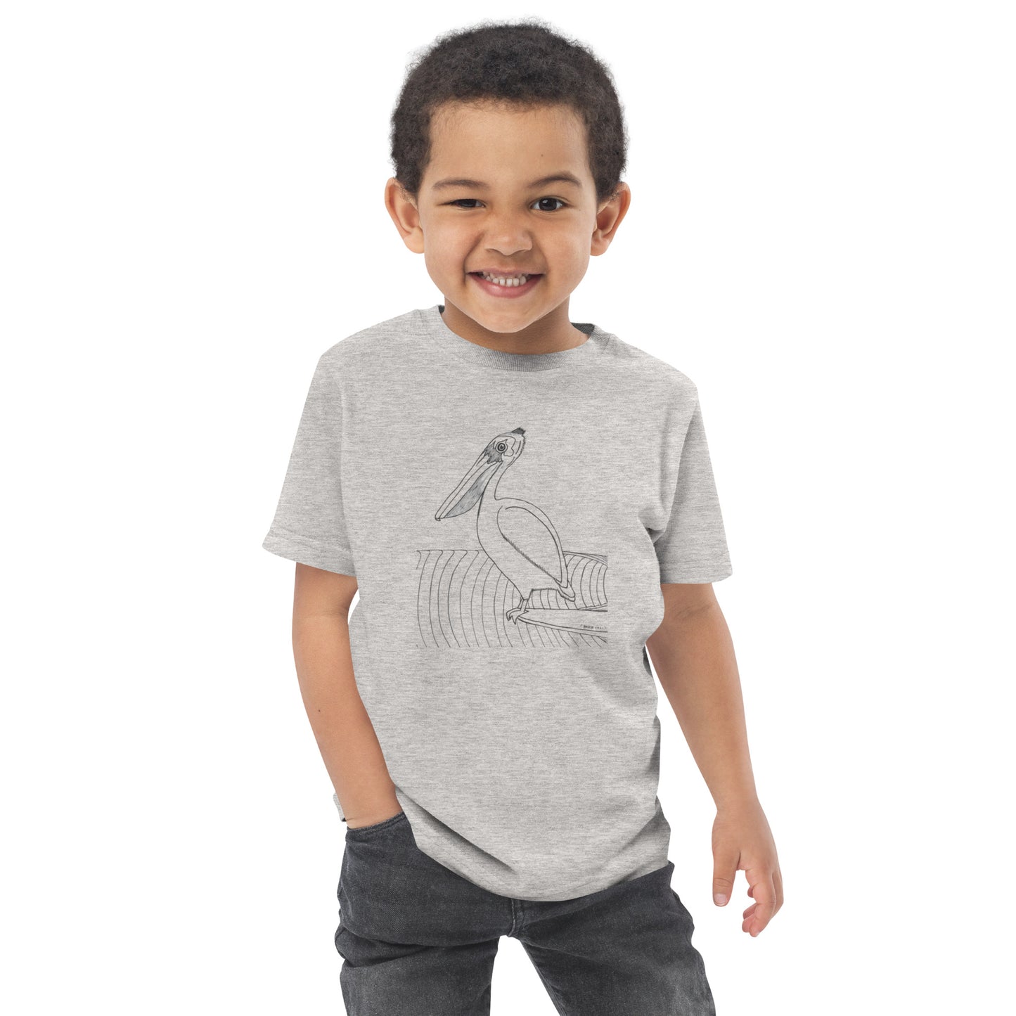 Toddler short sleeve T-shirt, Pelican Hanging Ten
