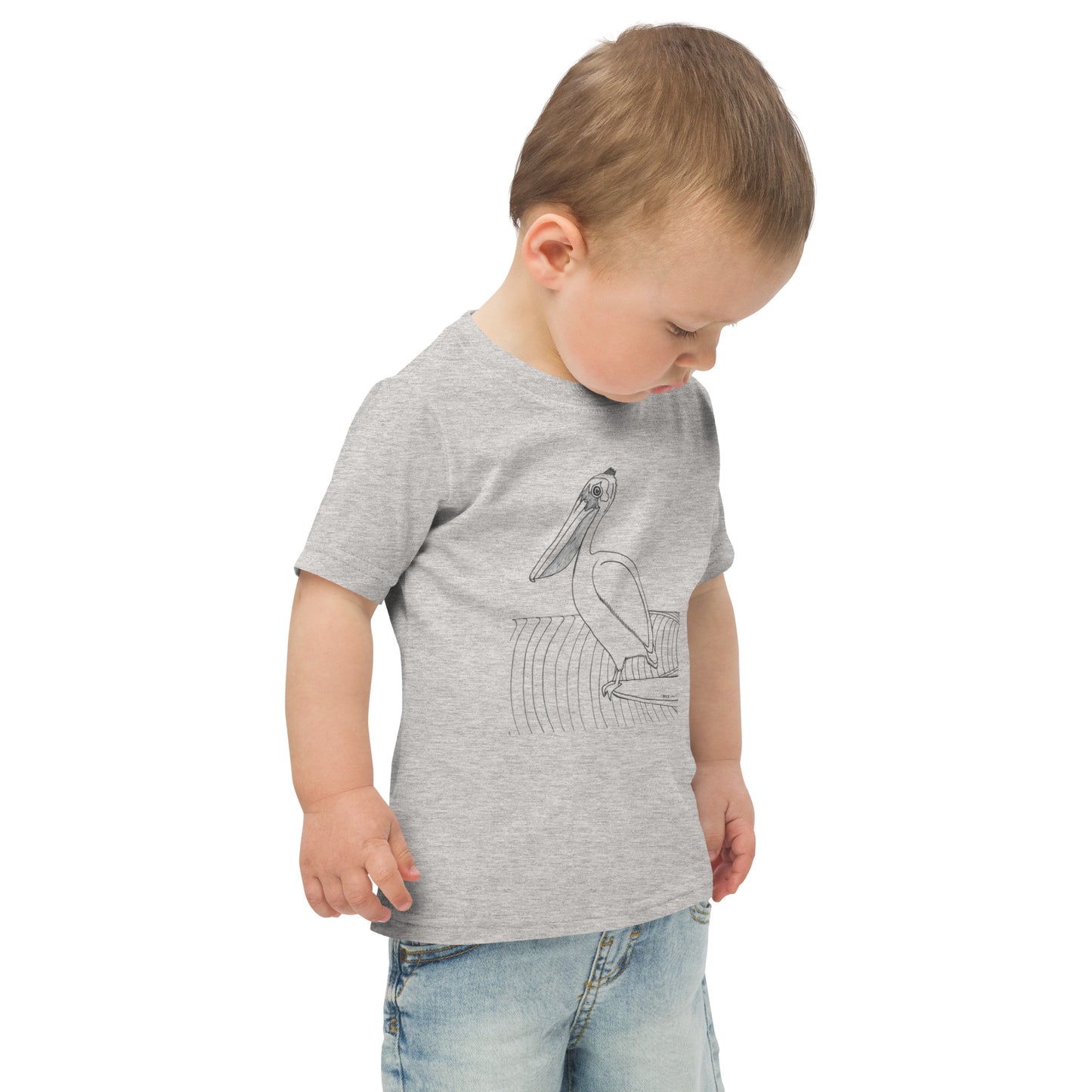 Toddler short sleeve T-shirt, Pelican Hanging Ten
