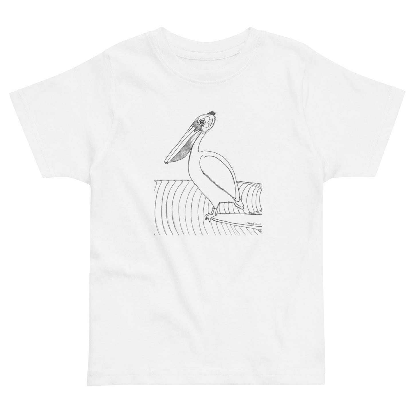 Toddler short sleeve T-shirt, Pelican Hanging Ten