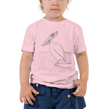 Toddler Short Sleeve T-shirt, Pelican Hanging Ten