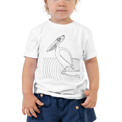 Toddler Short Sleeve T-shirt, Pelican Hanging Ten