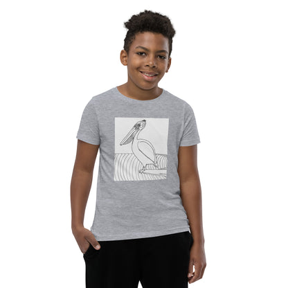 Pelican Hanging Ten, Youth Short Sleeve Unisex fit T-Shirt