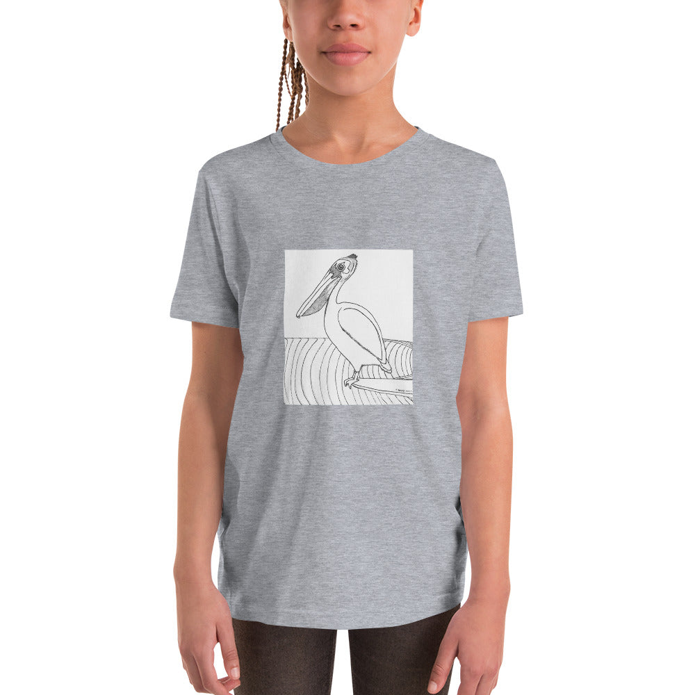 Youth Short Sleeve T-Shirt, Pelican Hanging Ten