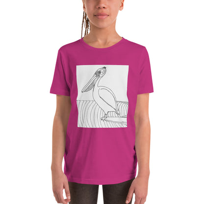 Pelican Hanging Ten, Youth Short Sleeve Unisex fit T-Shirt