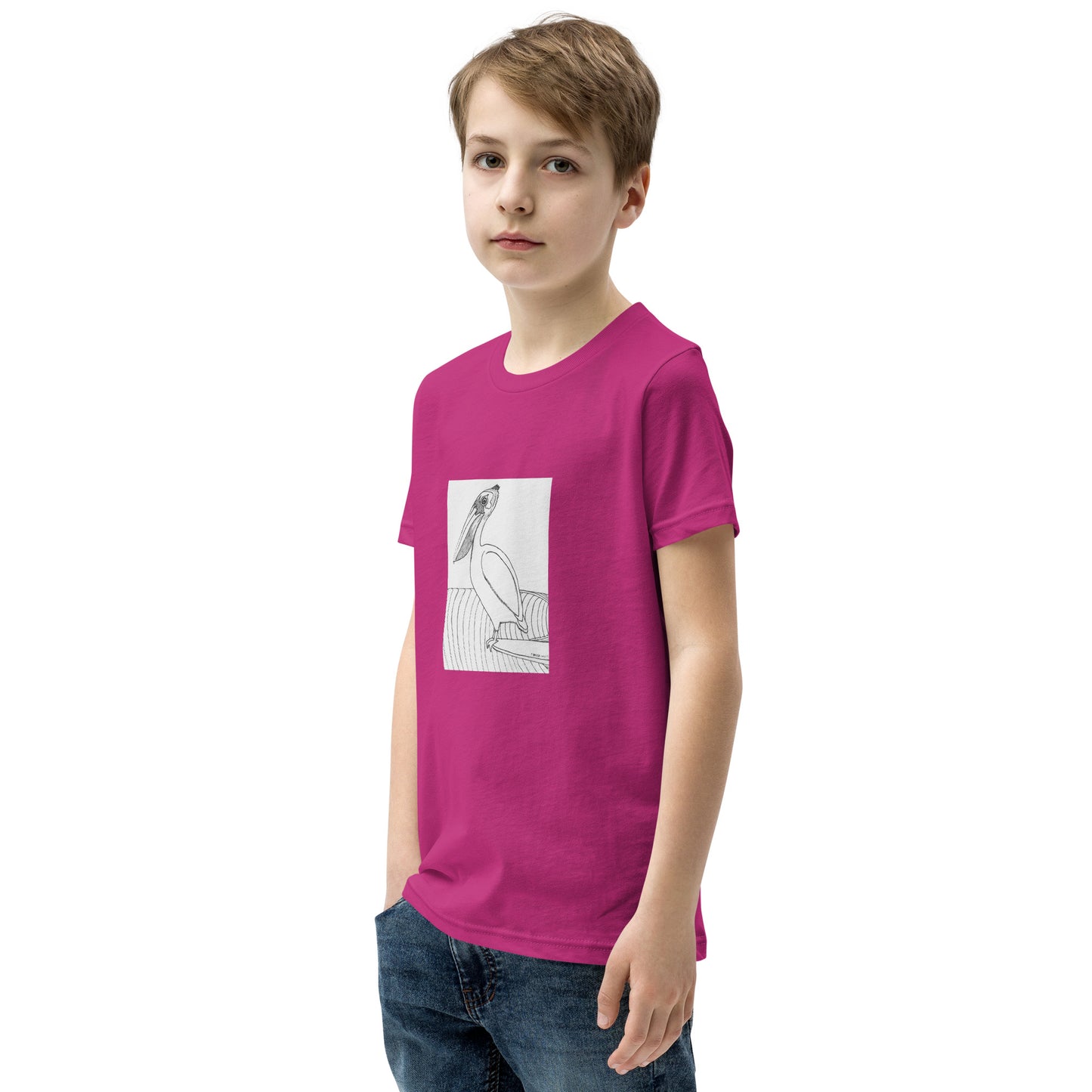 Youth Short Sleeve T-Shirt, Pelican Hanging Ten