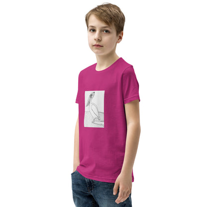 Youth Short Sleeve T-Shirt, Pelican Hanging Ten