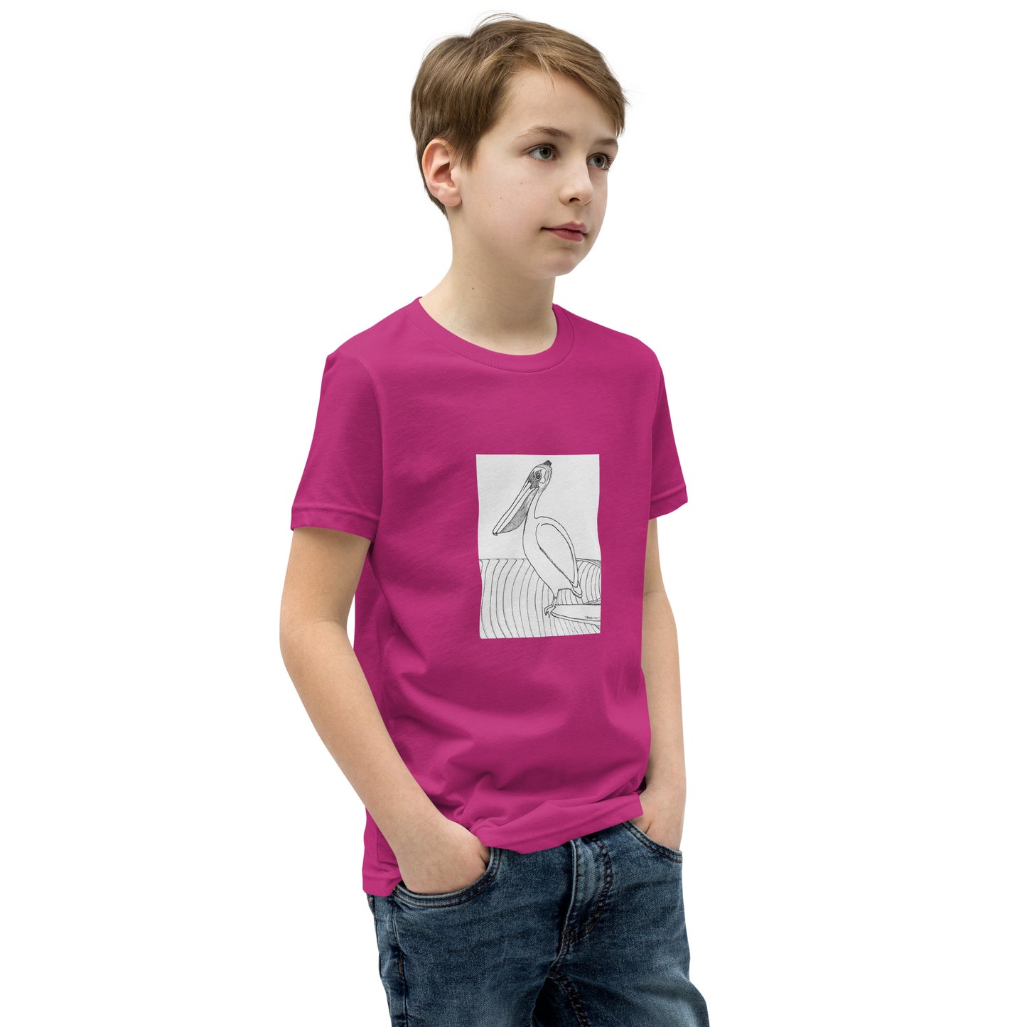 Youth Short Sleeve T-Shirt, Pelican Hanging Ten
