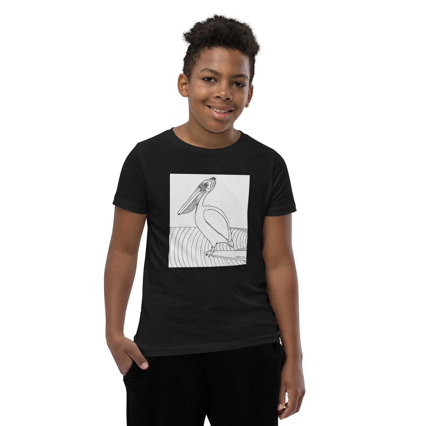 Pelican Hanging Ten, Youth Short Sleeve Unisex fit T-Shirt
