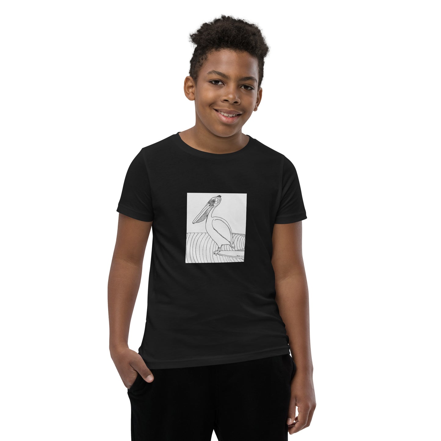 Youth Short Sleeve T-Shirt, Pelican Hanging Ten
