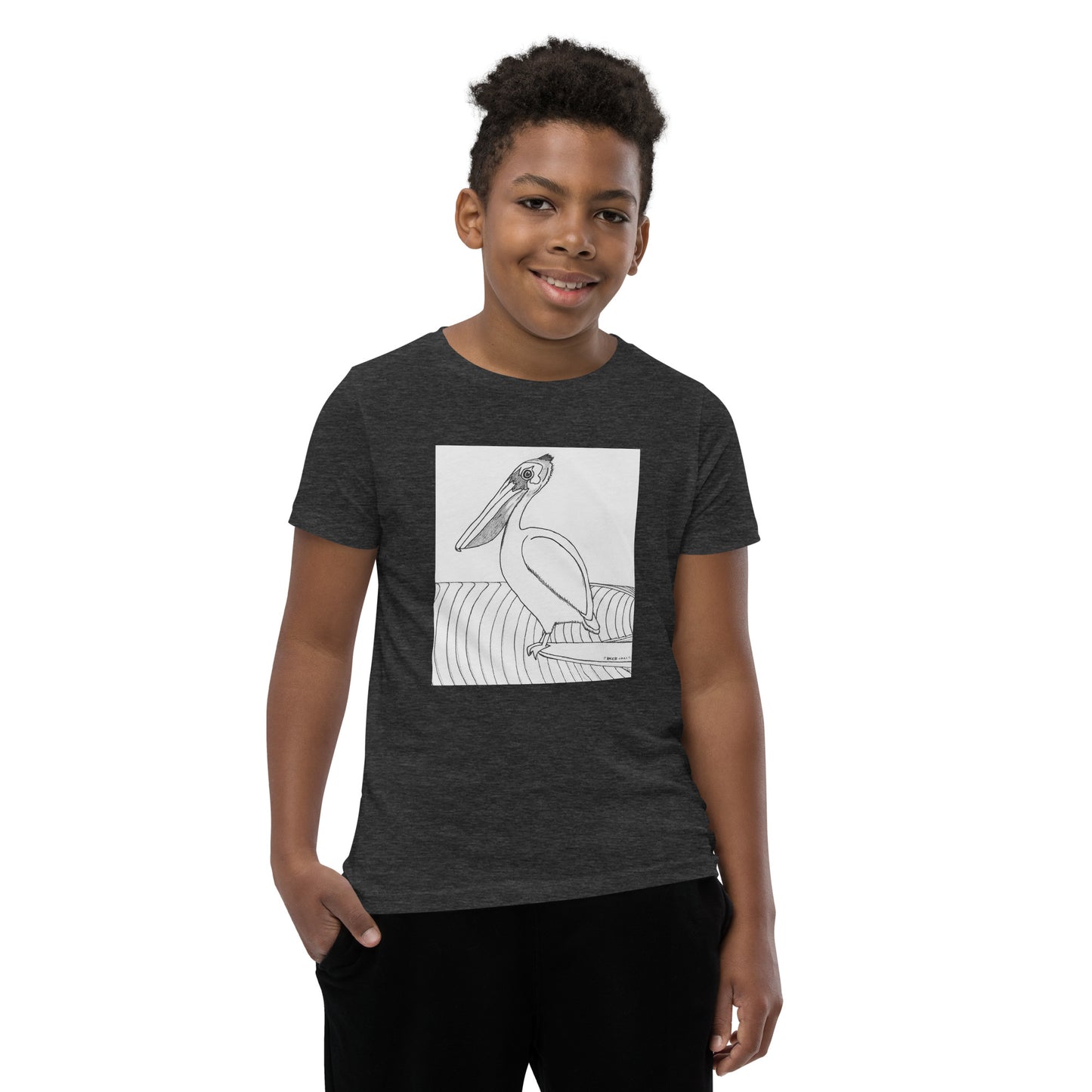 Pelican Hanging Ten, Youth Short Sleeve Unisex fit T-Shirt