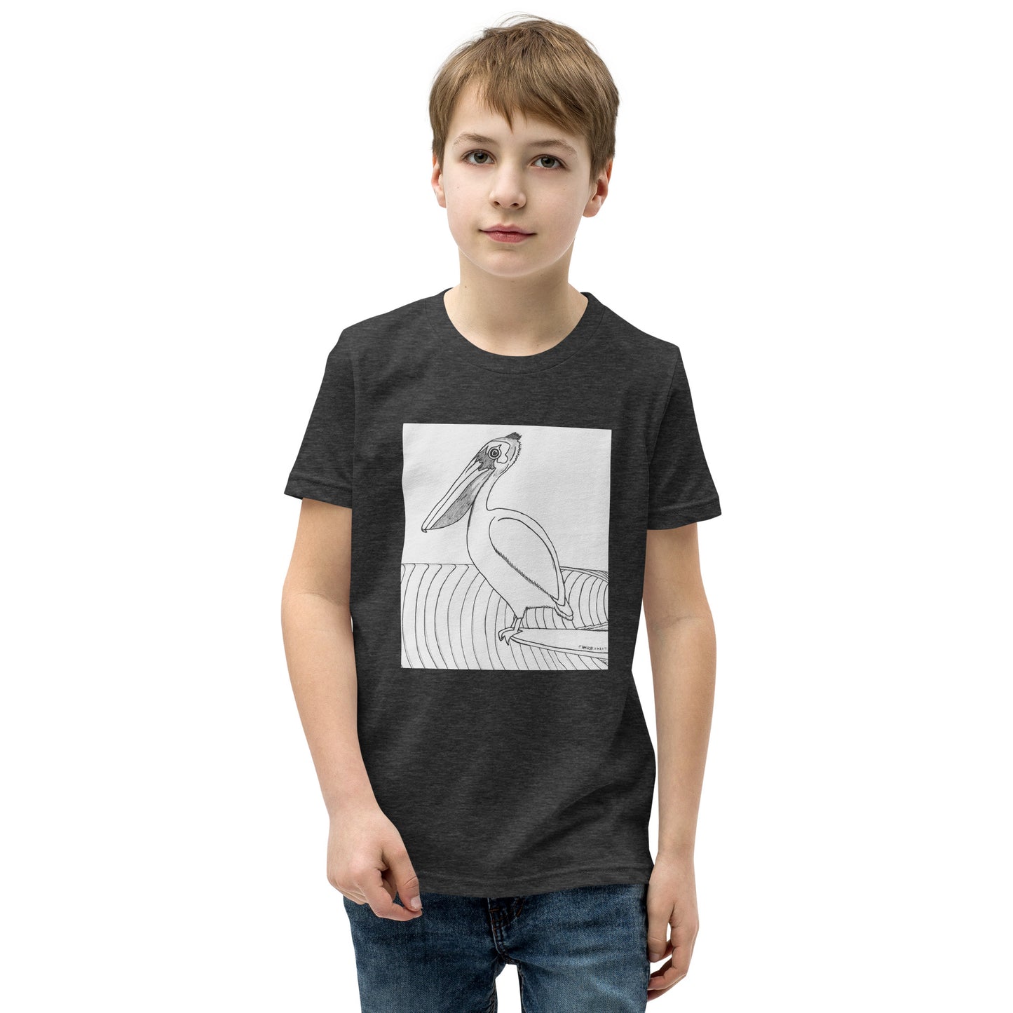 Pelican Hanging Ten, Youth Short Sleeve Unisex fit T-Shirt