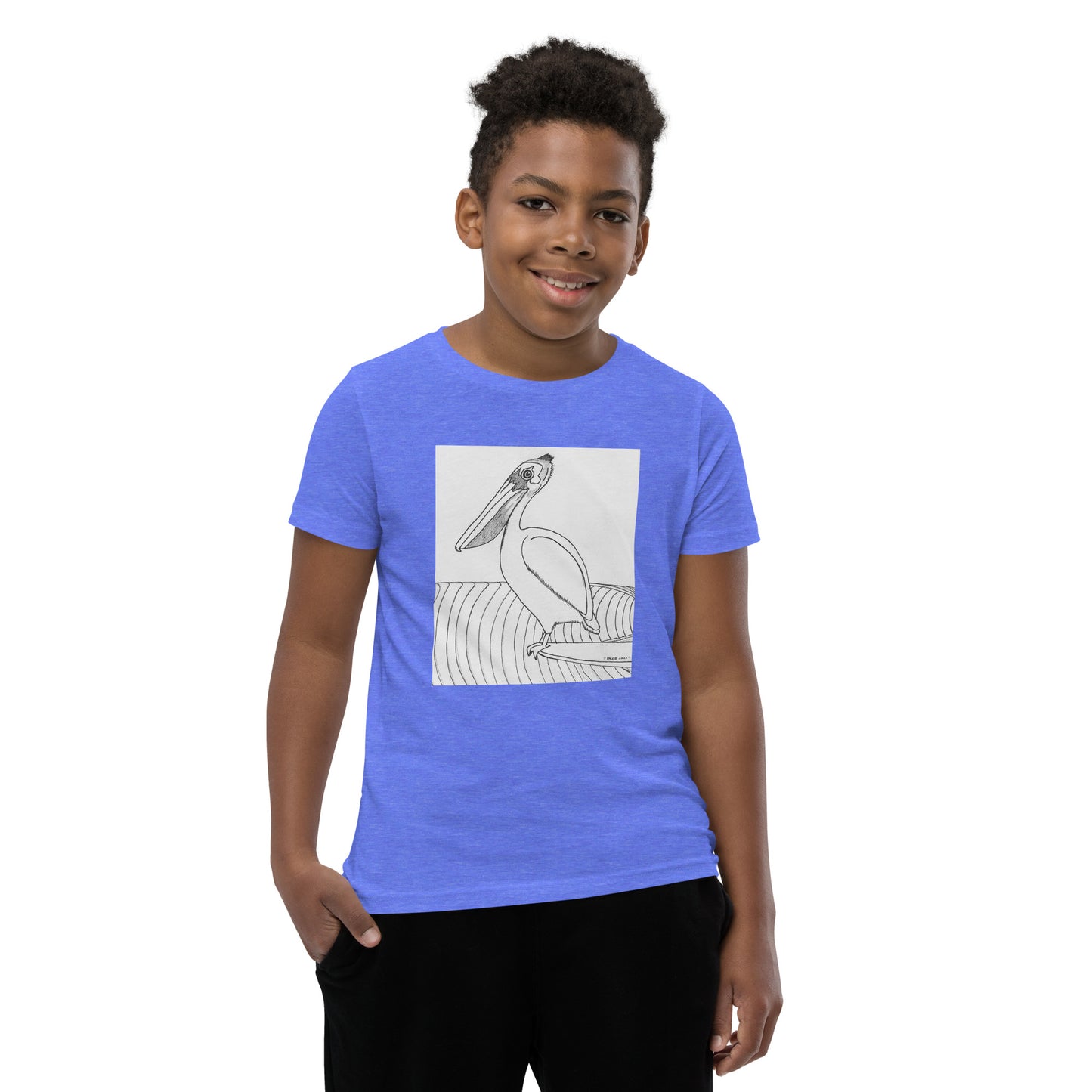 Pelican Hanging Ten, Youth Short Sleeve Unisex fit T-Shirt