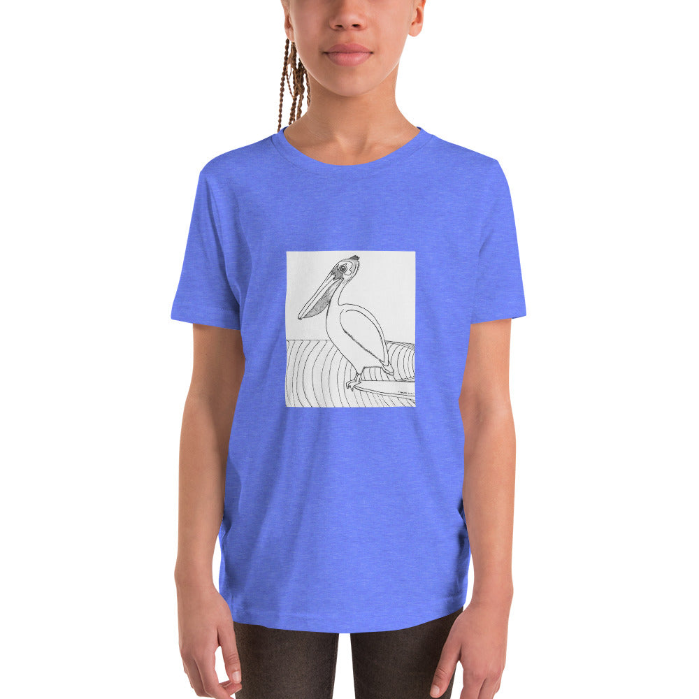 Youth Short Sleeve T-Shirt, Pelican Hanging Ten