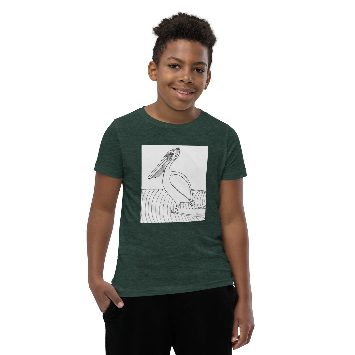 Pelican Hanging Ten, Youth Short Sleeve Unisex fit T-Shirt