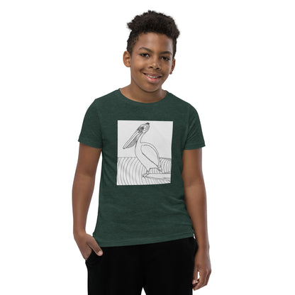 Pelican Hanging Ten, Youth Short Sleeve Unisex fit T-Shirt