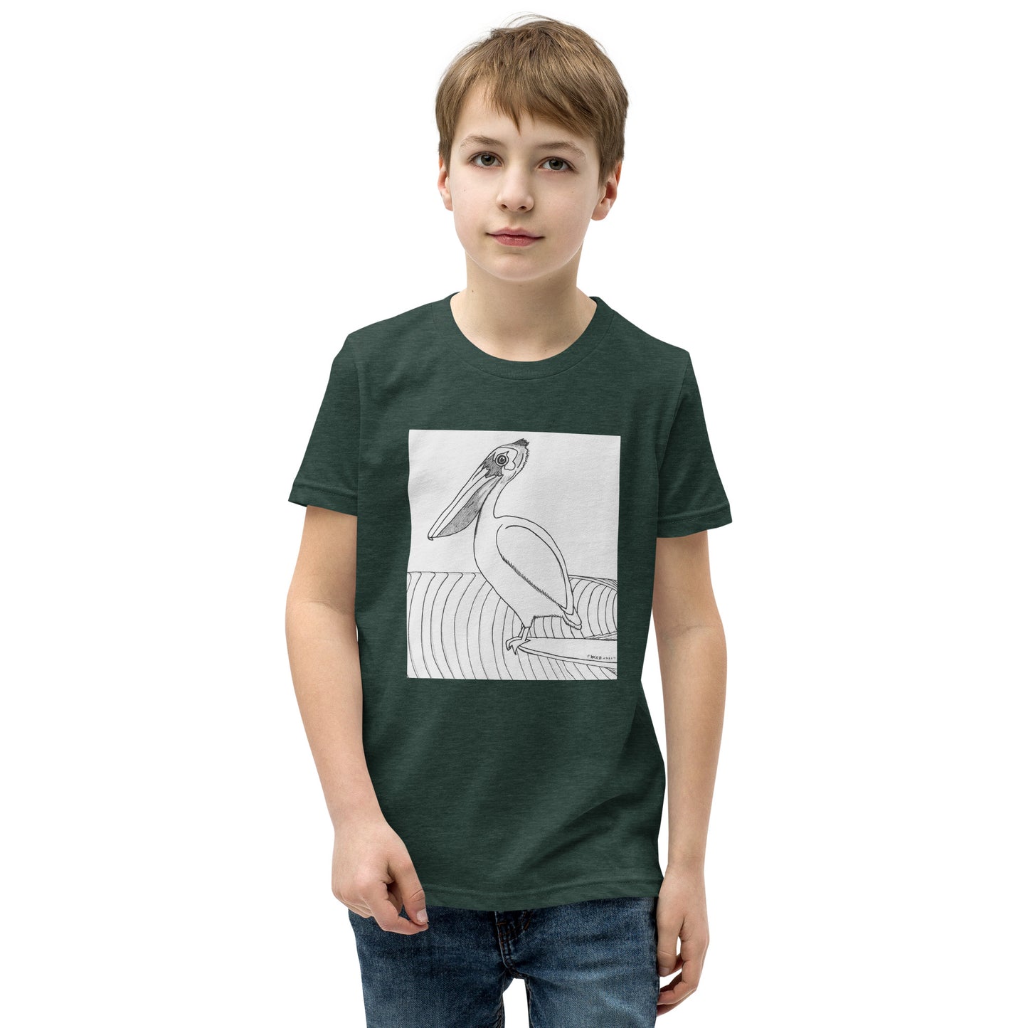 Pelican Hanging Ten, Youth Short Sleeve Unisex fit T-Shirt