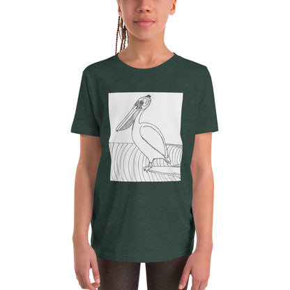 Pelican Hanging Ten, Youth Short Sleeve Unisex fit T-Shirt