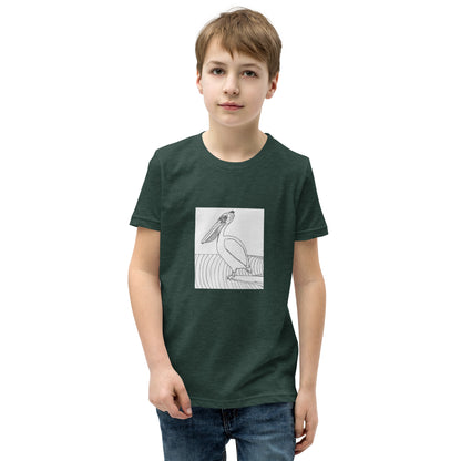 Youth Short Sleeve T-Shirt, Pelican Hanging Ten