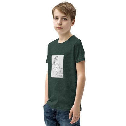 Youth Short Sleeve T-Shirt, Pelican Hanging Ten