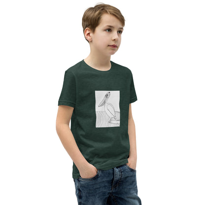 Youth Short Sleeve T-Shirt, Pelican Hanging Ten
