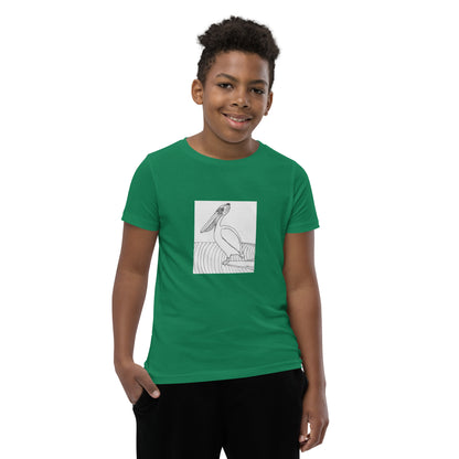 Youth Short Sleeve T-Shirt, Pelican Hanging Ten