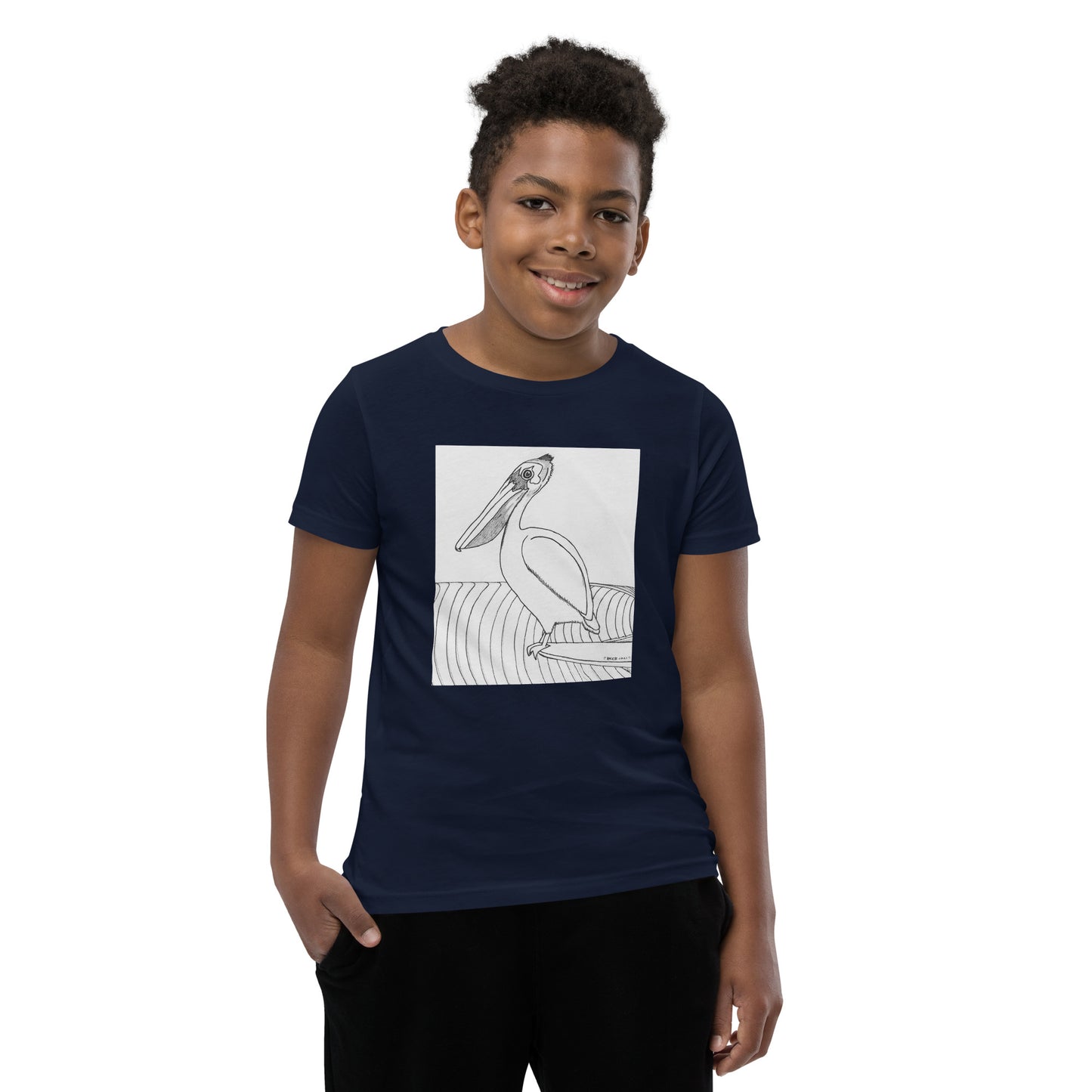 Pelican Hanging Ten, Youth Short Sleeve Unisex fit T-Shirt