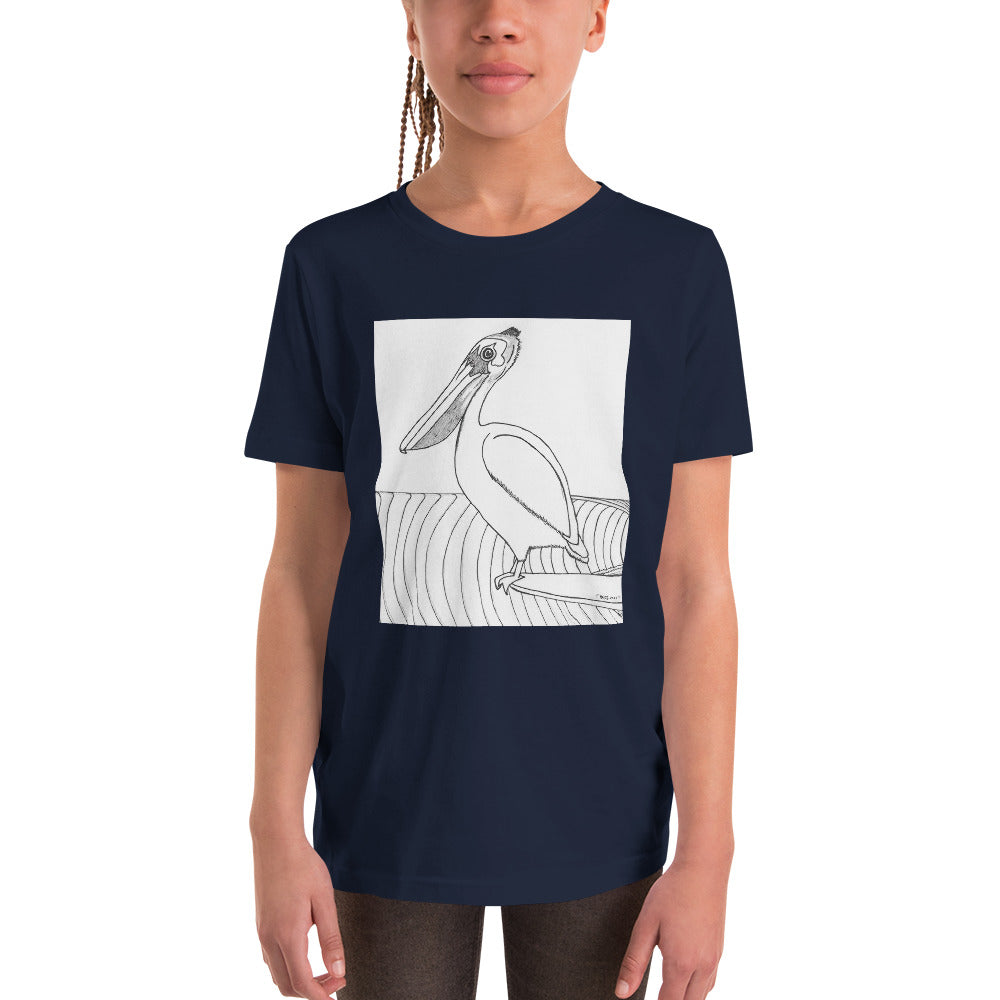 Pelican Hanging Ten, Youth Short Sleeve Unisex fit T-Shirt