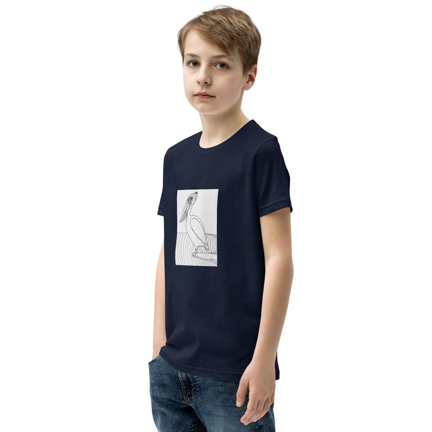 Youth Short Sleeve T-Shirt, Pelican Hanging Ten