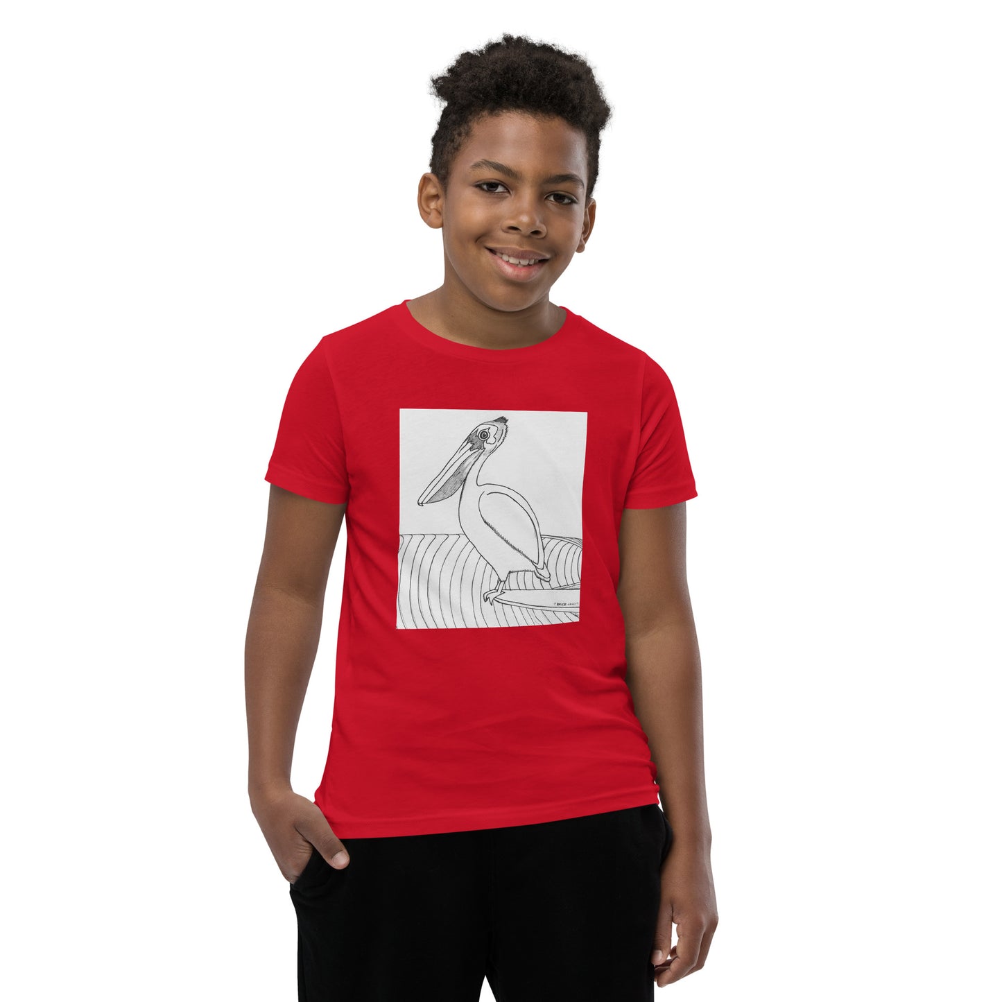 Pelican Hanging Ten, Youth Short Sleeve Unisex fit T-Shirt